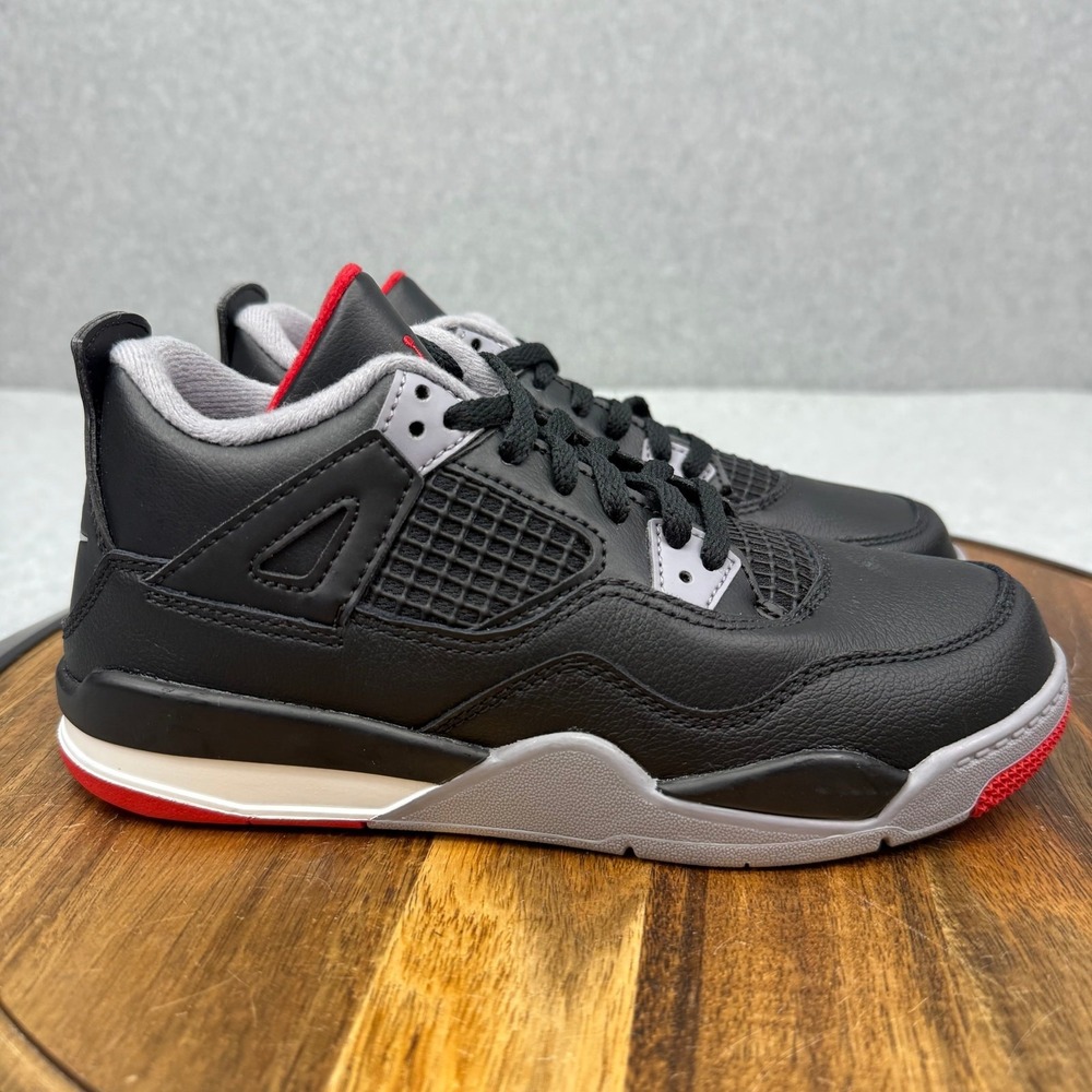 Nike Air Jordan 4 Retro Bred Reimagined (PS) BQ7669-006 Kids Size 3Y Sneakers